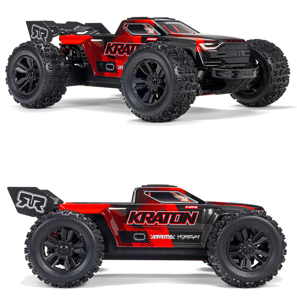 Arrma Mini Kraton 3S DSC 4x4 1:16 RTR RC Truck - Black/Red