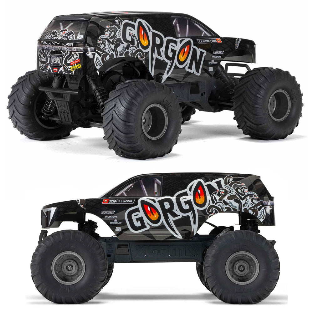 Arrma Gorgon 2WD Monster Truck 1:10 RC Car RTA Assembly Kit - Black ARA3230SKT1