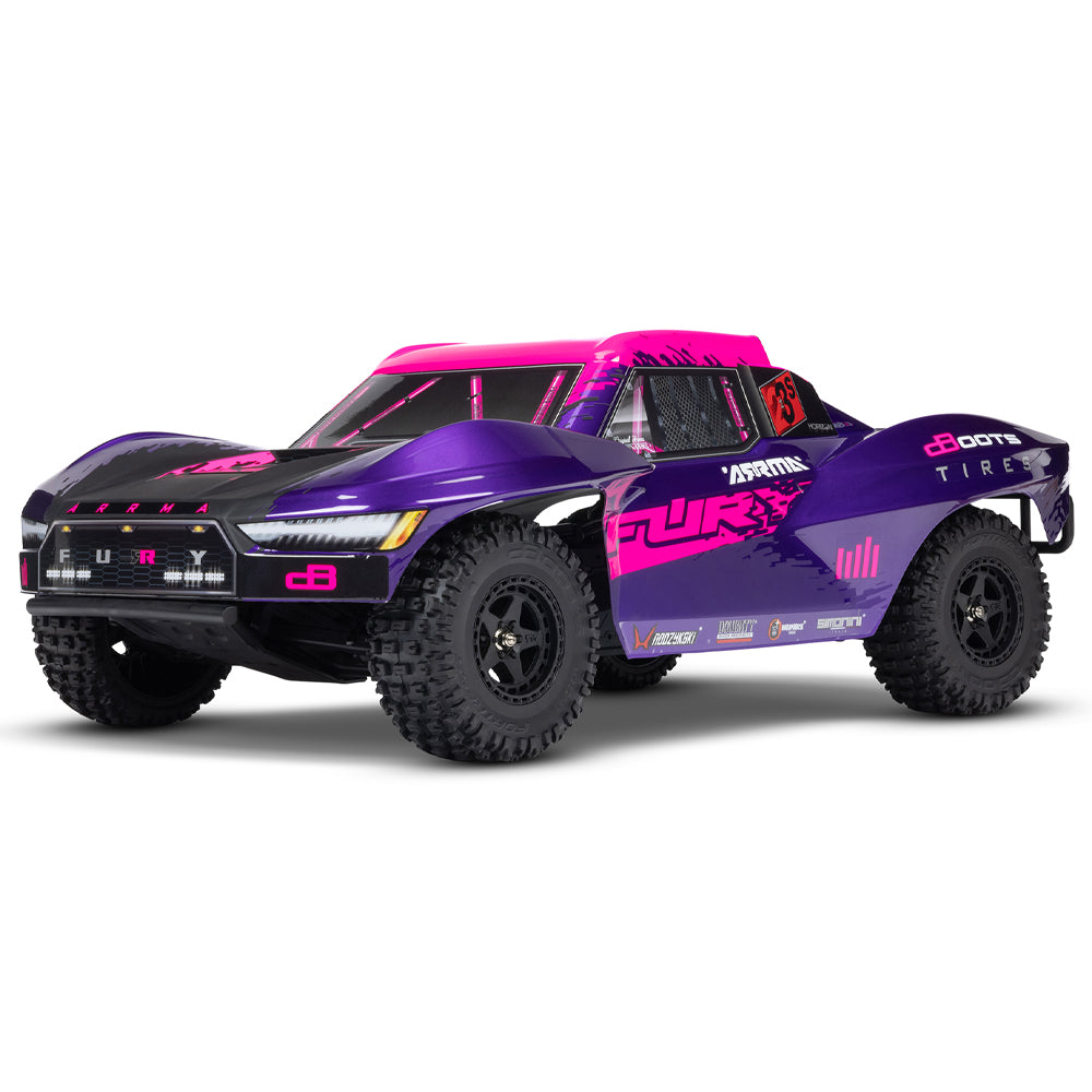 Arrma FURY 223S BLX 4X2 SCT w/DSC 1:10 RTR RC Car - Purple