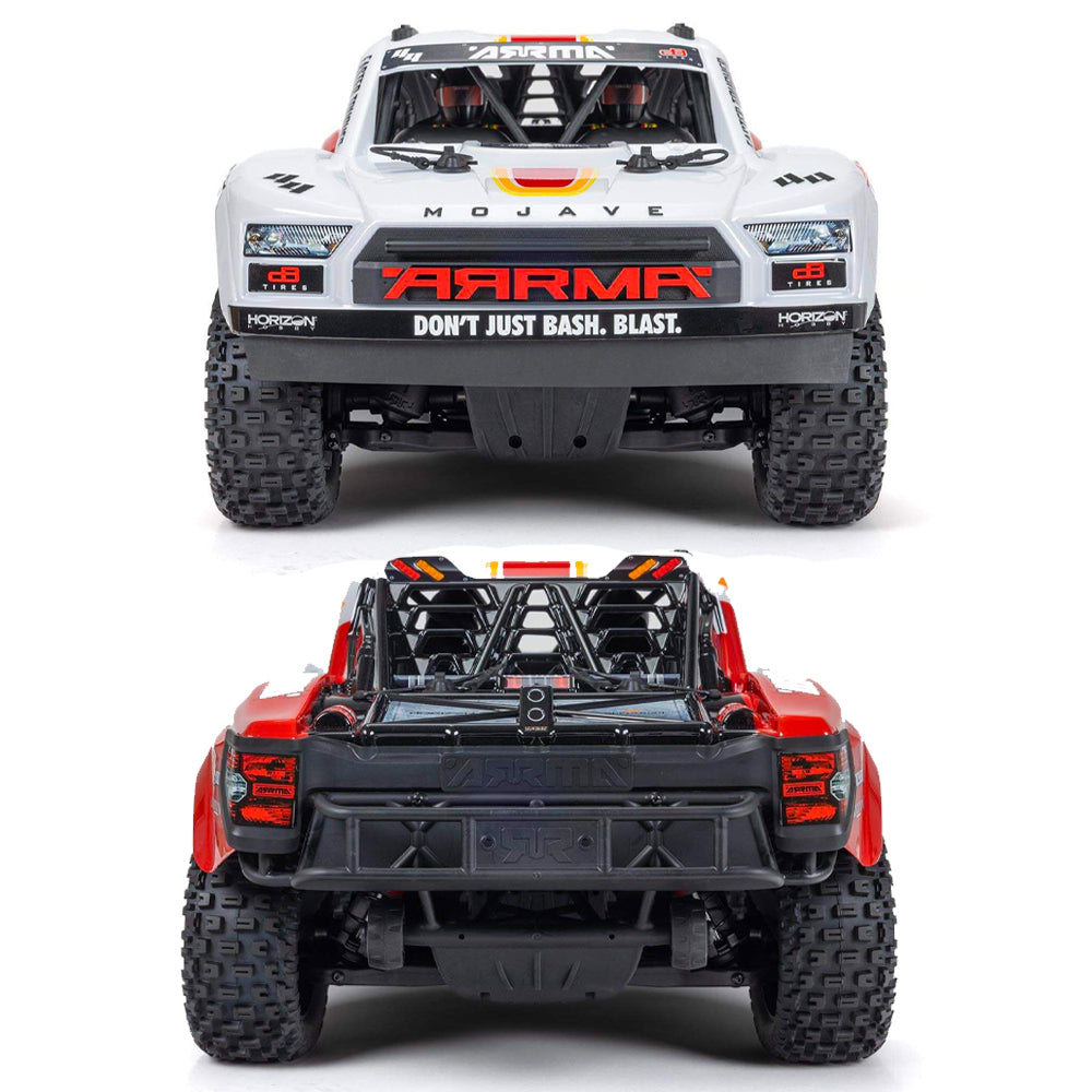 Arrma Mojave 4x4 4S BLX Desert Truck 1:8 RTR RC Car - White/Red ARA4404T1