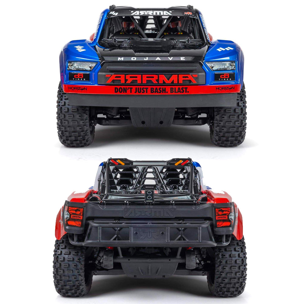 Arrma Mojave 4x4 4S BLX Desert Truck 1:8 RTR RC Car - Blue/Red ARA4404T2