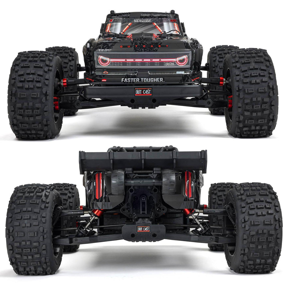Arrma Outcast 4x4 8S BLX EXB Brushless 1:5 RTR RC Stunt Truck - Black