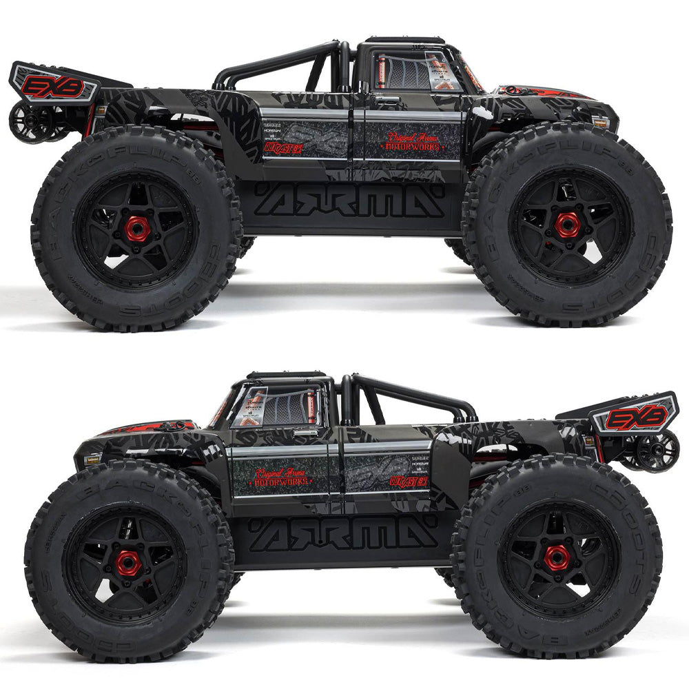 Arrma Outcast 4x4 8S BLX EXB Brushless 1:5 RTR RC Stunt Truck - Black
