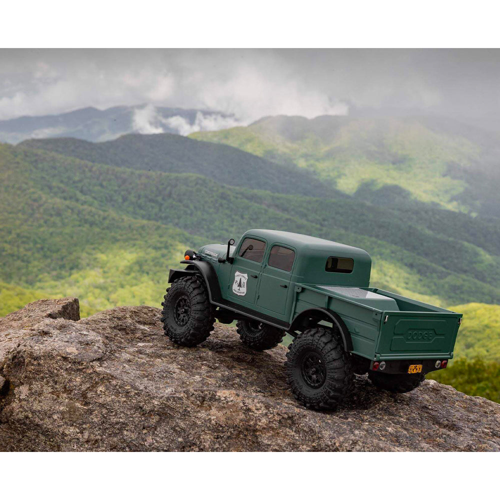 SCX24 Dodge Power Wagon 4WD 1:24 RTR Rock Crawler - Green AXI00007T2
