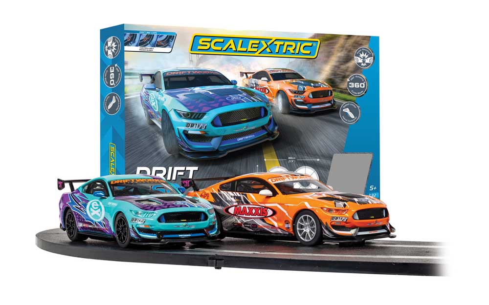 Scalextric Set C1421M Scalextric Ford Mustang GT4 Drift 360 Race Set