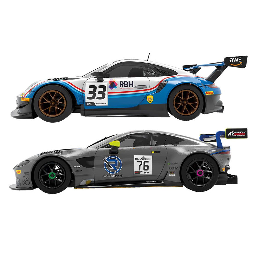 Scalextric World GT Porsche & Aston Martin GT3 Car Twin Pack