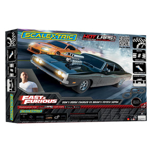 Scalextric C1458M Fast and Furious Hot Laps Charger vs Supra Slot Car Race Set