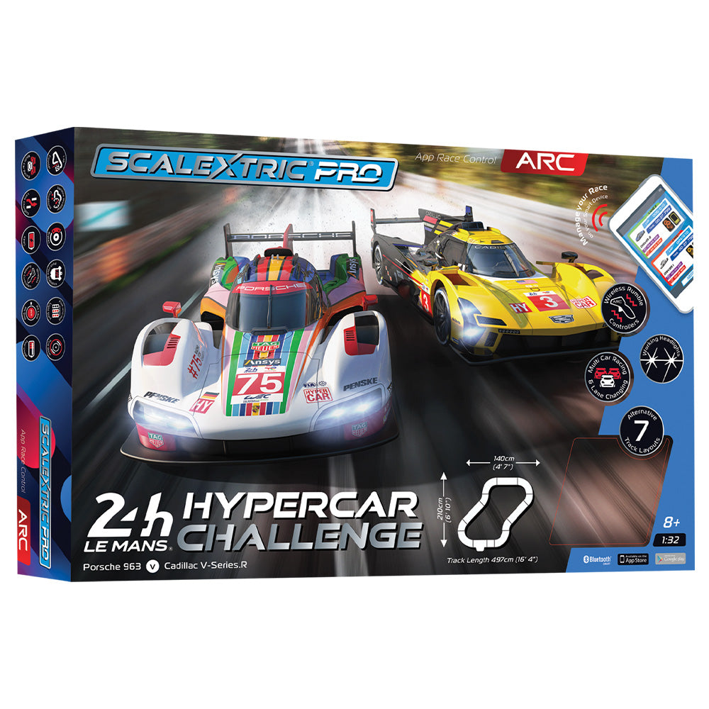 Scalextric PRO C1466M 24h Hypercar Challenge ARC PRO 1:32 Race Set ...
