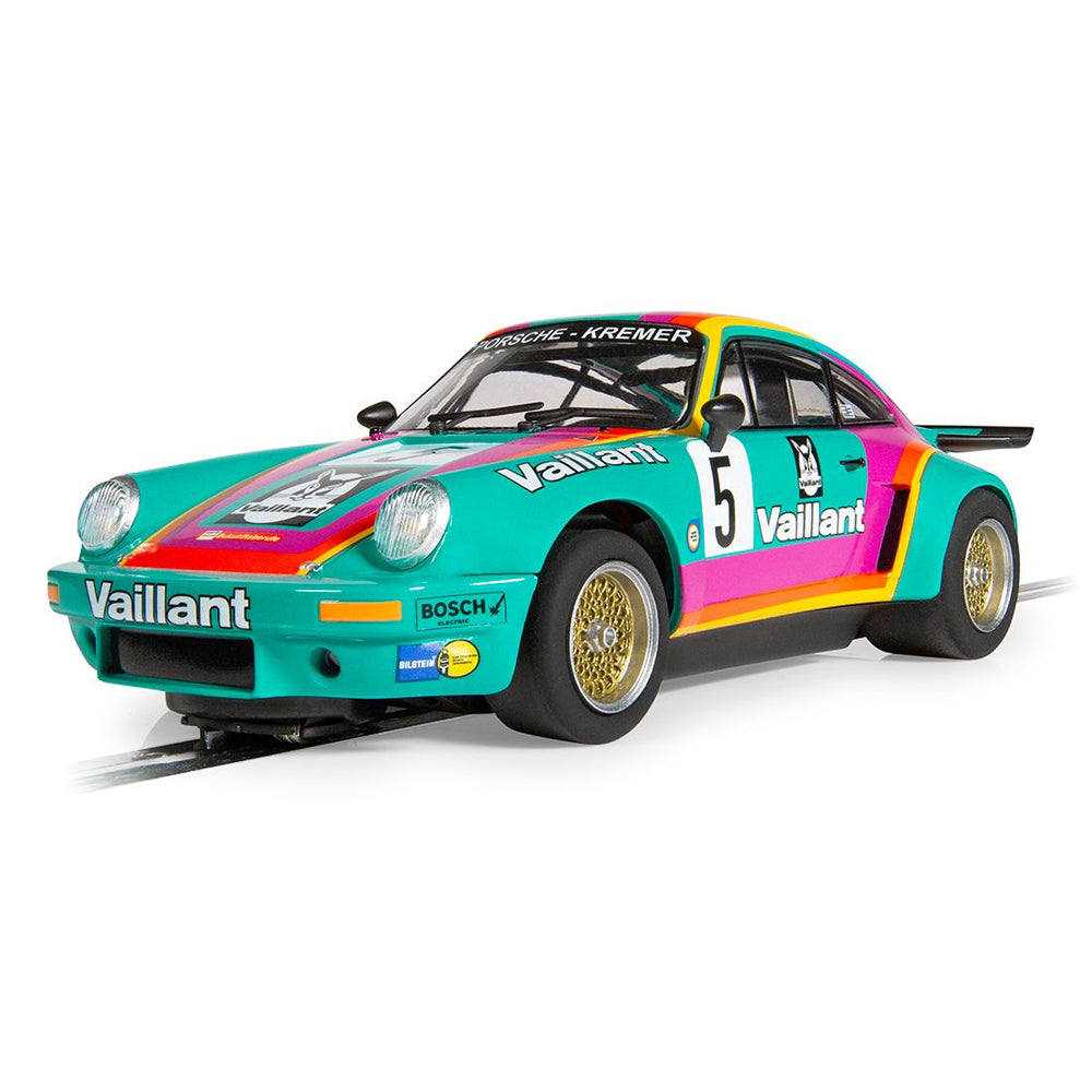 Scalextric C4439 Porsche 911 3.0 RSR - Vaillant 1:32 Slot Car - No Case
