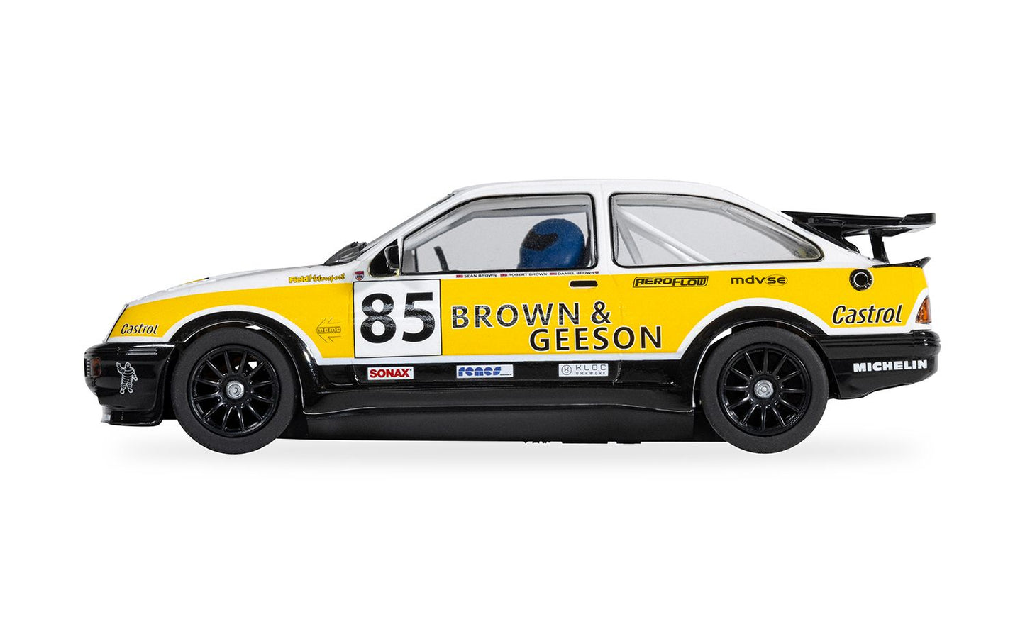 Scalextric C4628 Ford Sierra RS500 - YTCC Dan Brown 2024 1:32 Slot Car