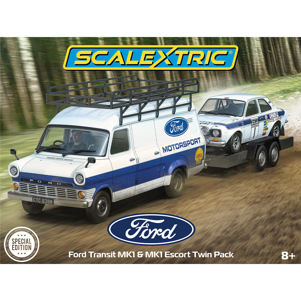 Scalextric C4649A Ford Transit MK1 and MK1 Escort - Ford Motorsport Twin Pack