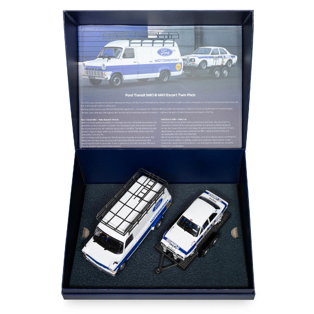 Scalextric C4649A Ford Transit MK1 and MK1 Escort - Ford Motorsport Twin Pack