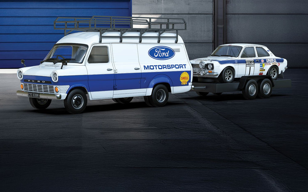 Scalextric C4649A Ford Transit MK1 and MK1 Escort - Ford Motorsport Twin Pack