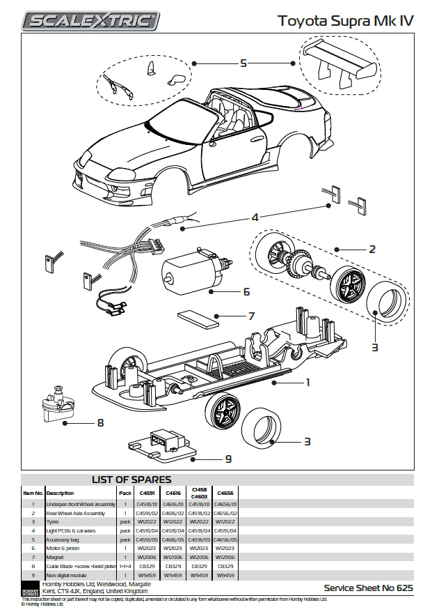 Scalextric C4656 Toyota Supra - British GT 1:32 Slot Car