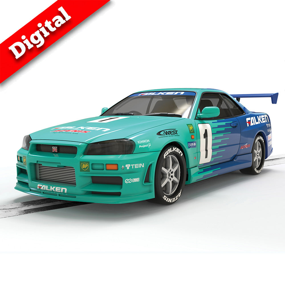 Scalextric Digital C4678 Nissan R34 Skyline Falken Tyres 1:32 Slot Car