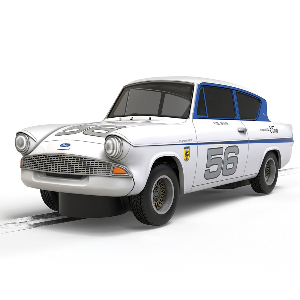 Scalextric C4682 Ford Anglia - Silver 56 1:32 Slot Car