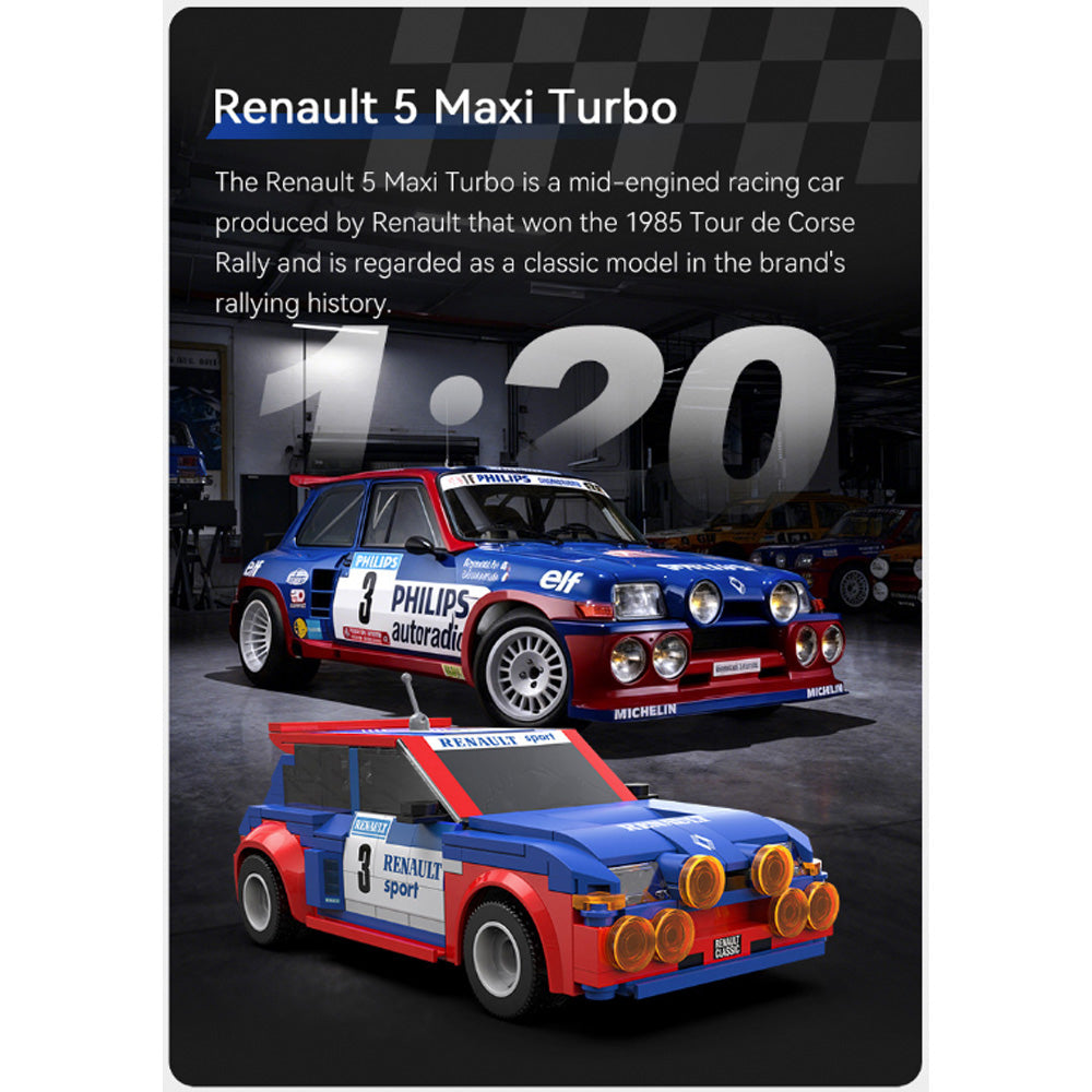 CaDA Renault 5 Maxi Turbo 1:20 Brick Model 308pcs C51095W