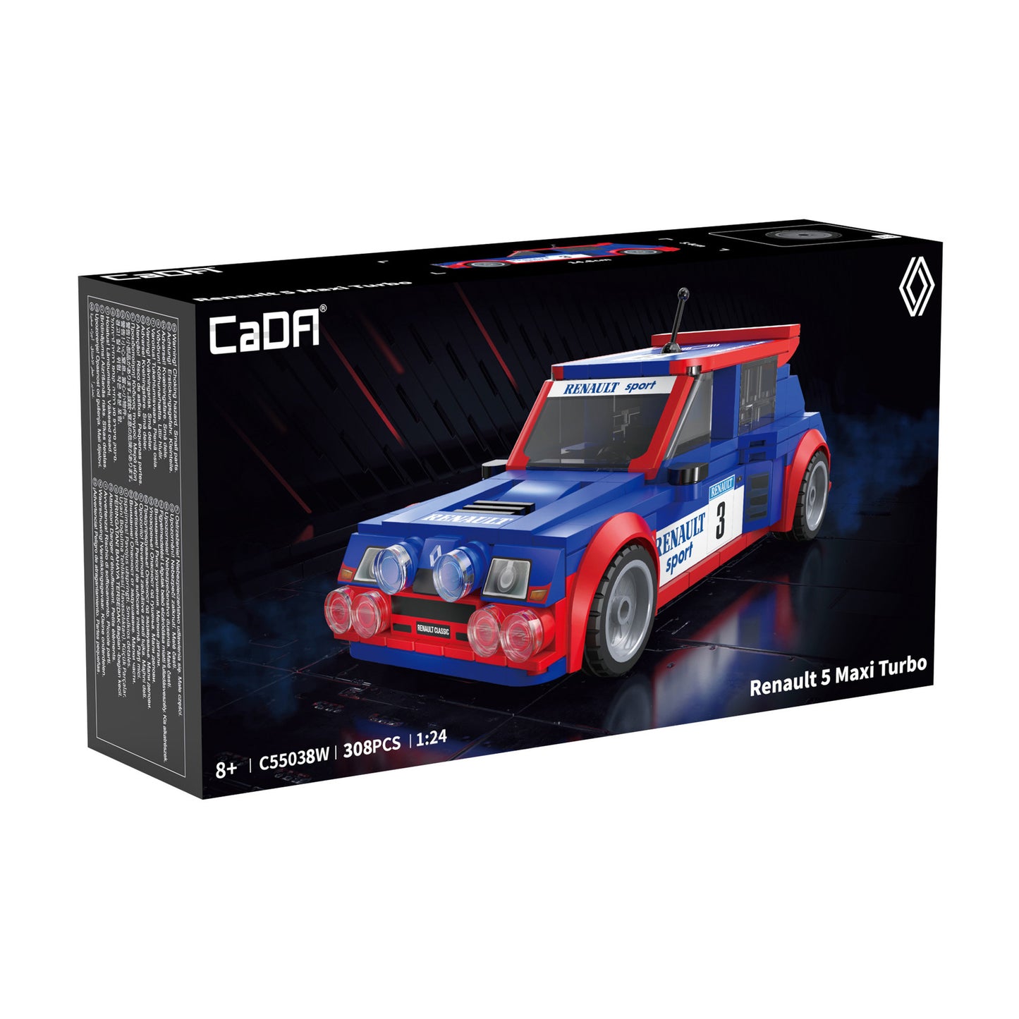 CaDA Renault 5 Maxi Turbo 1:24 Brick Model 308pcs C55038W