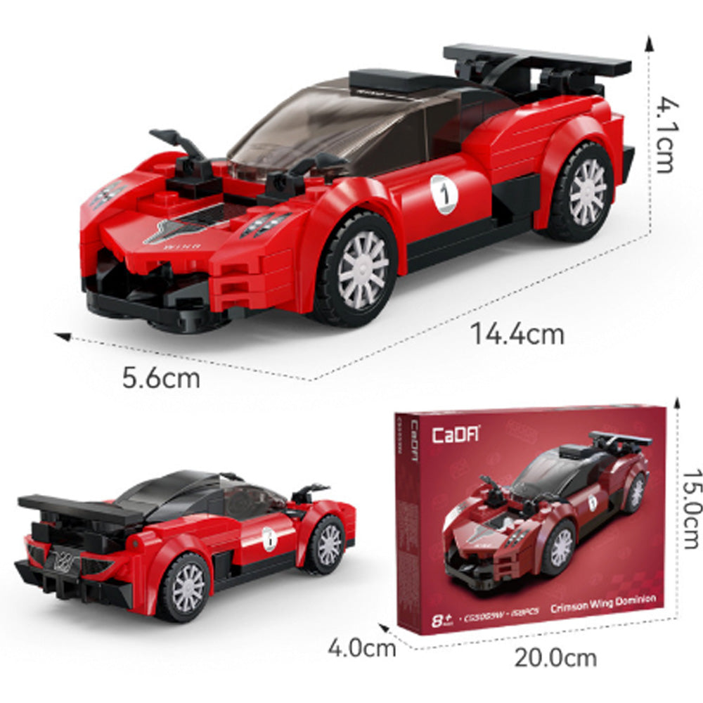 CaDA Crimson Wing Racing Car Brick Model 158pcs C55059W