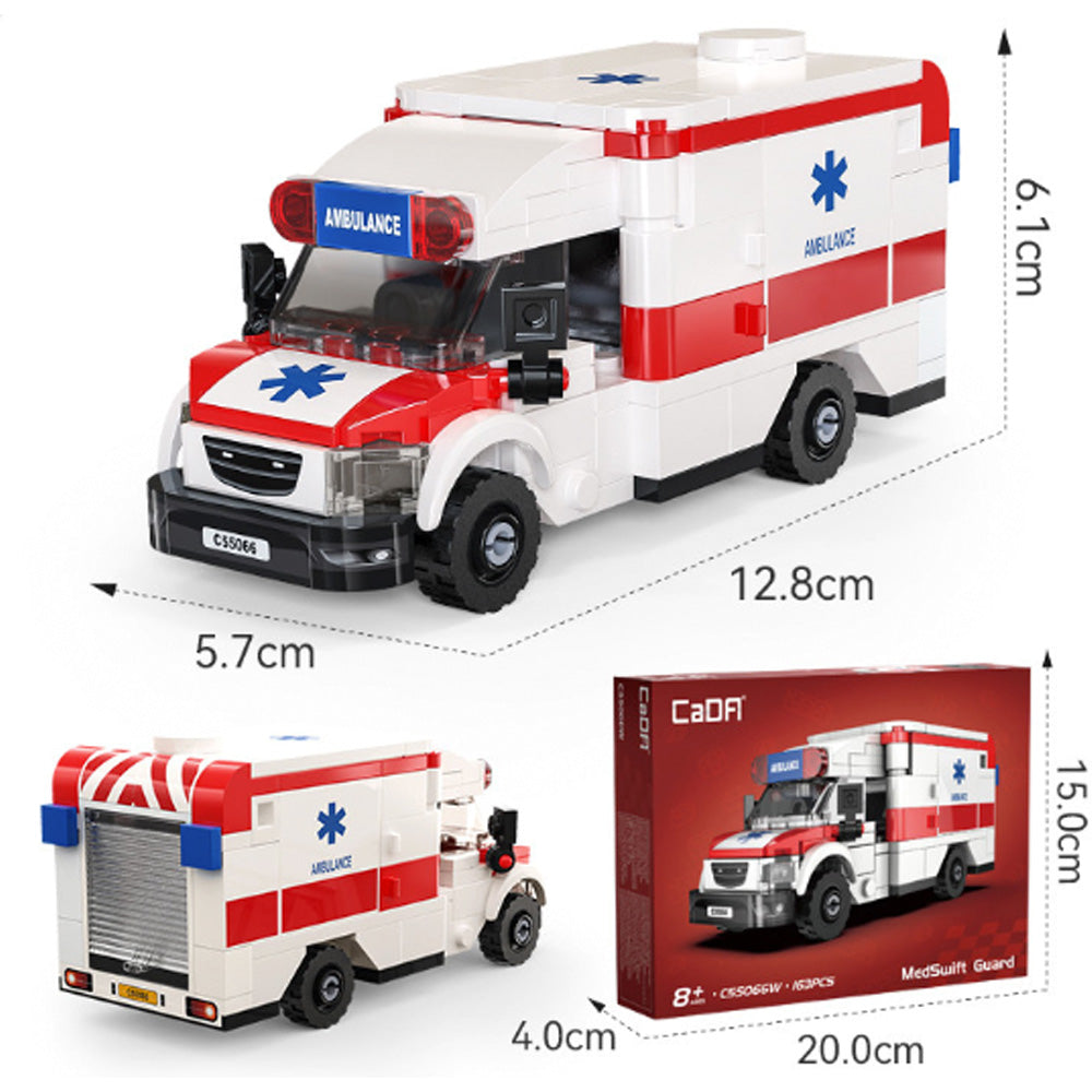 CaDA MedSwift Ambulance Van Brick Model 163pcs C55066W