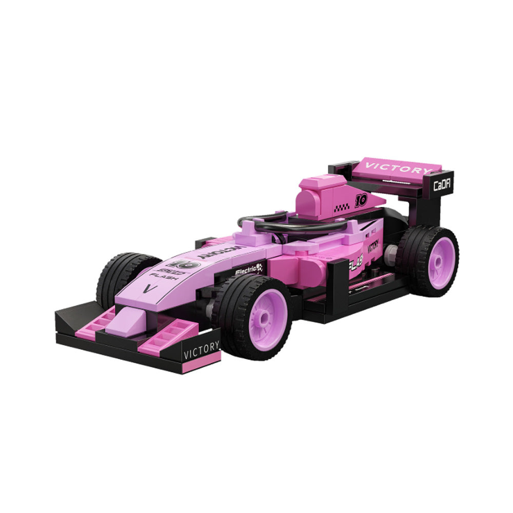 CaDA Pink Circuit Racing Car Brick Model 123pcs C55067W