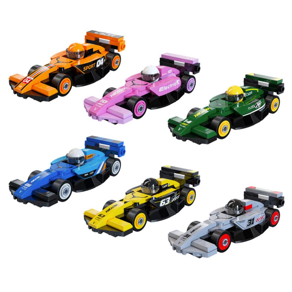 CaDA Mini Yellow Circuit Racing Car Brick Model 70pcs C55107W