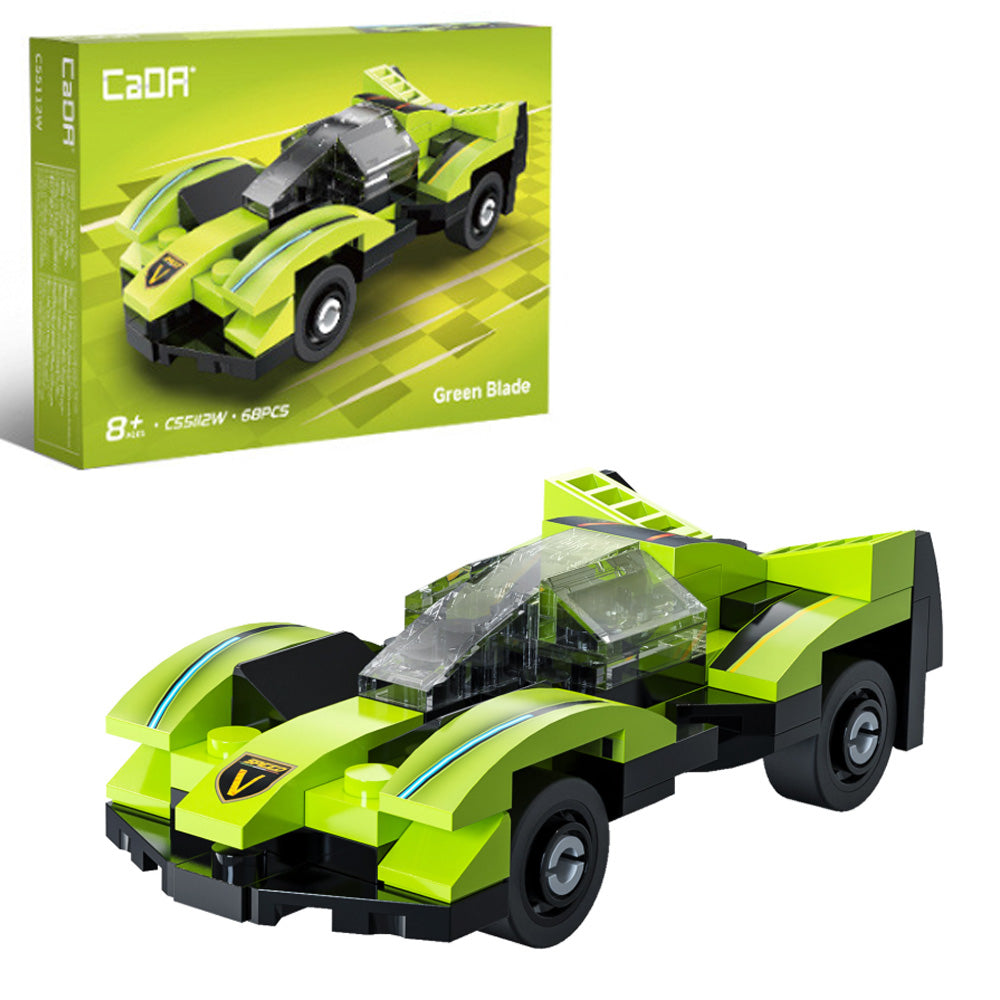 CaDA Mini Green Blade Sports Car Brick Model 1:48 68pcs C55112W