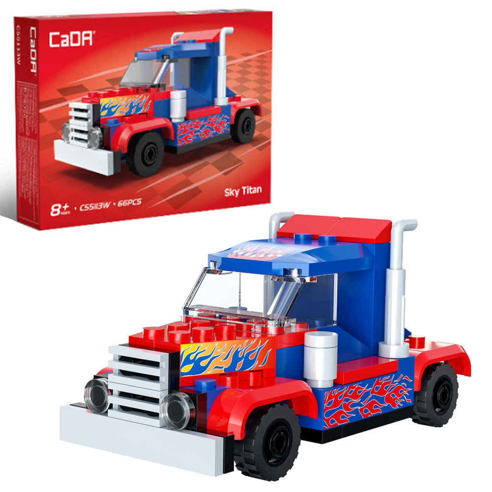 CaDA Mini Sky Titan Racing Truck Brick Model 1:48 66pcs C55113W