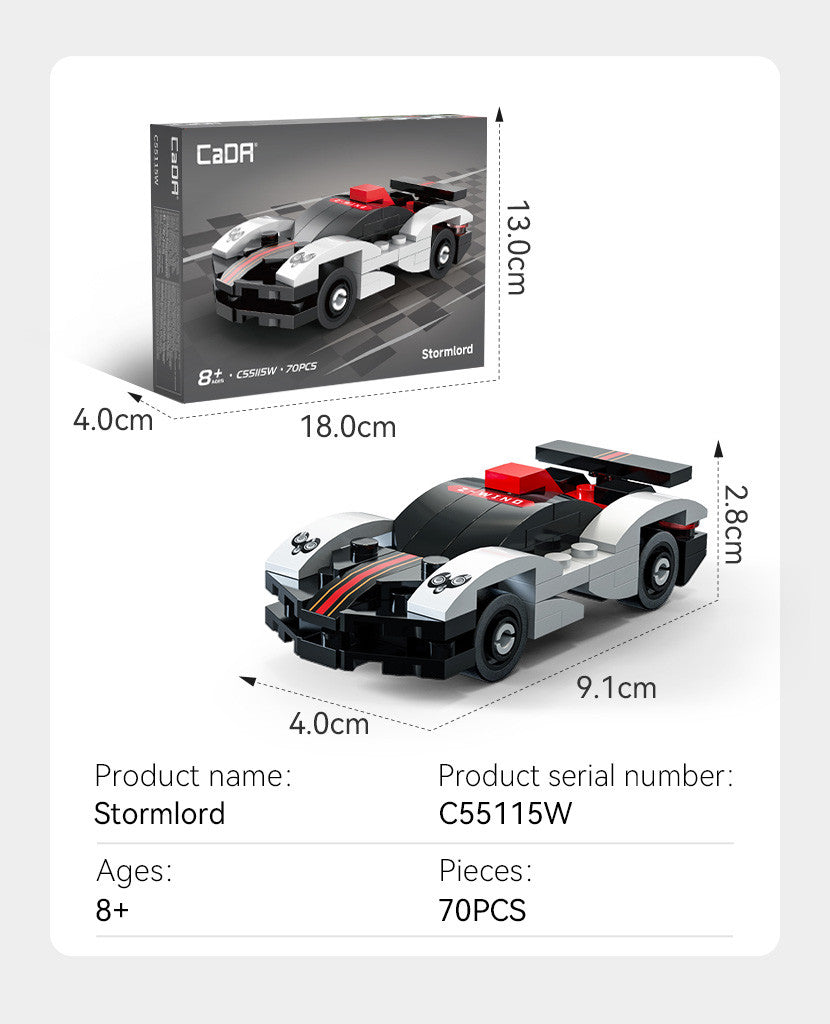 CaDA Mini Stormlord Sports Car Brick Model 1:48 70pcs C55115W