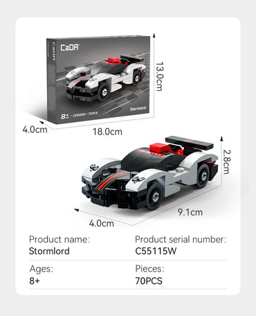 CaDA Mini Stormlord Sports Car Brick Model 1:48 70pcs C55115W