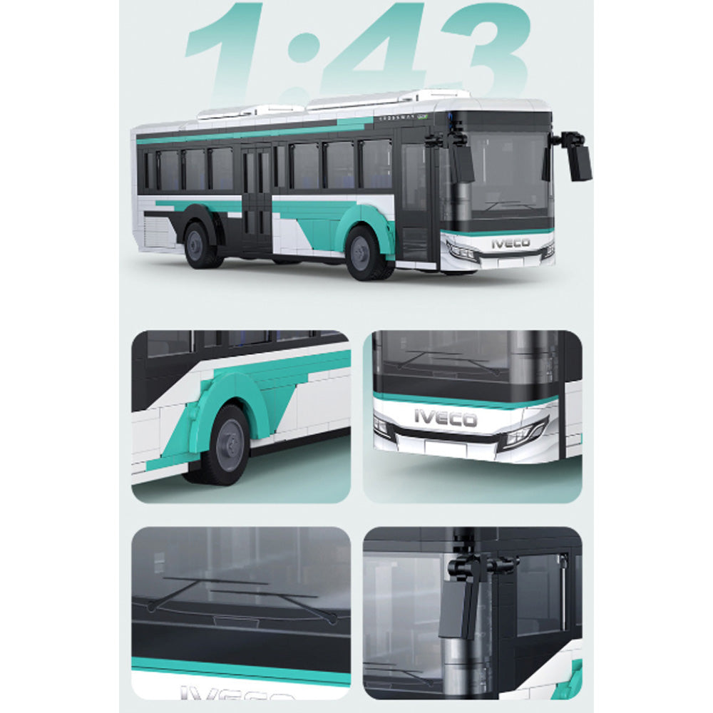 CaDA Iveco Crossway Bus 1:43 Brick Model 832pcs C59007W