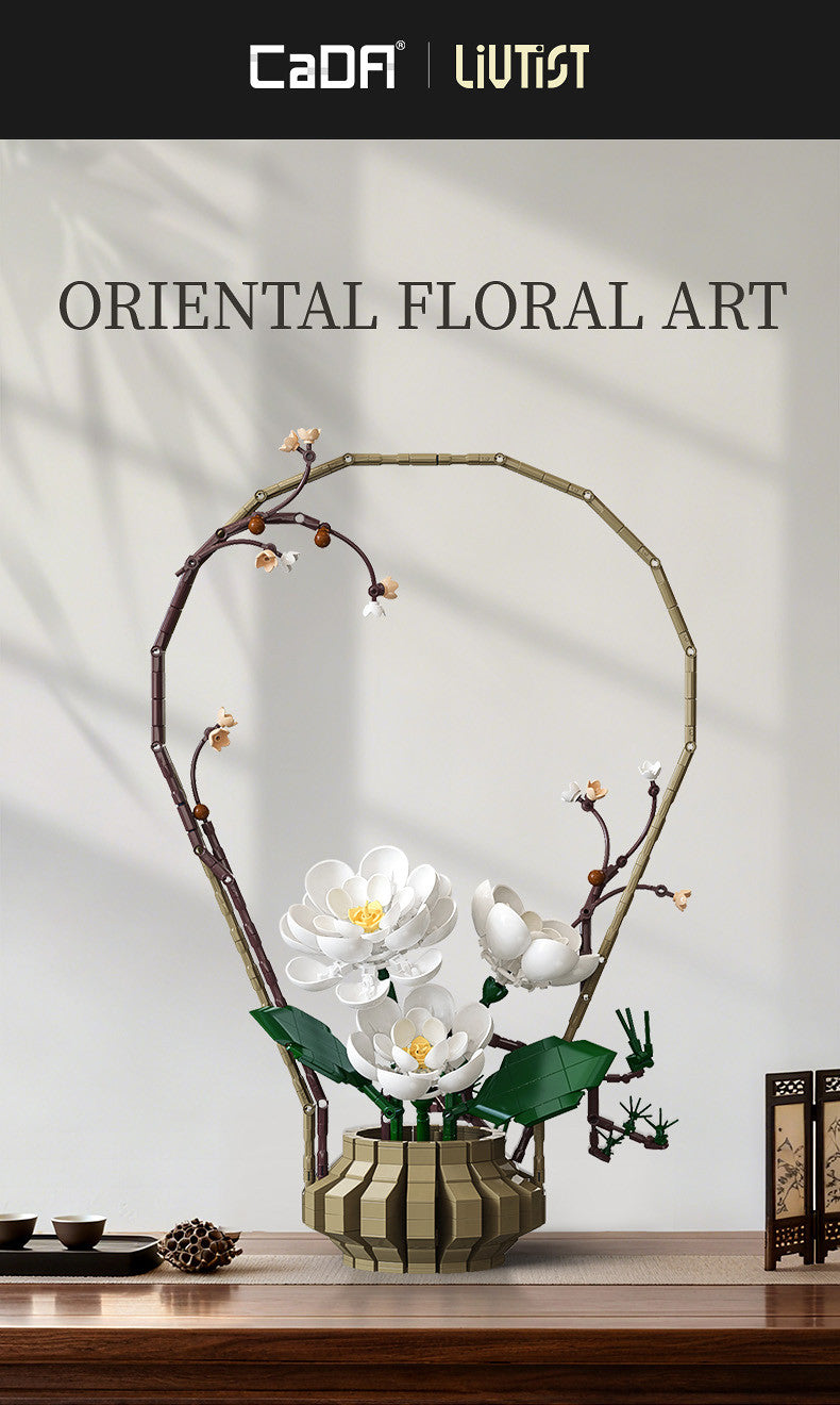 CaDA Oriental Floral Art: Winter Brick Model 990pcs C59026W
