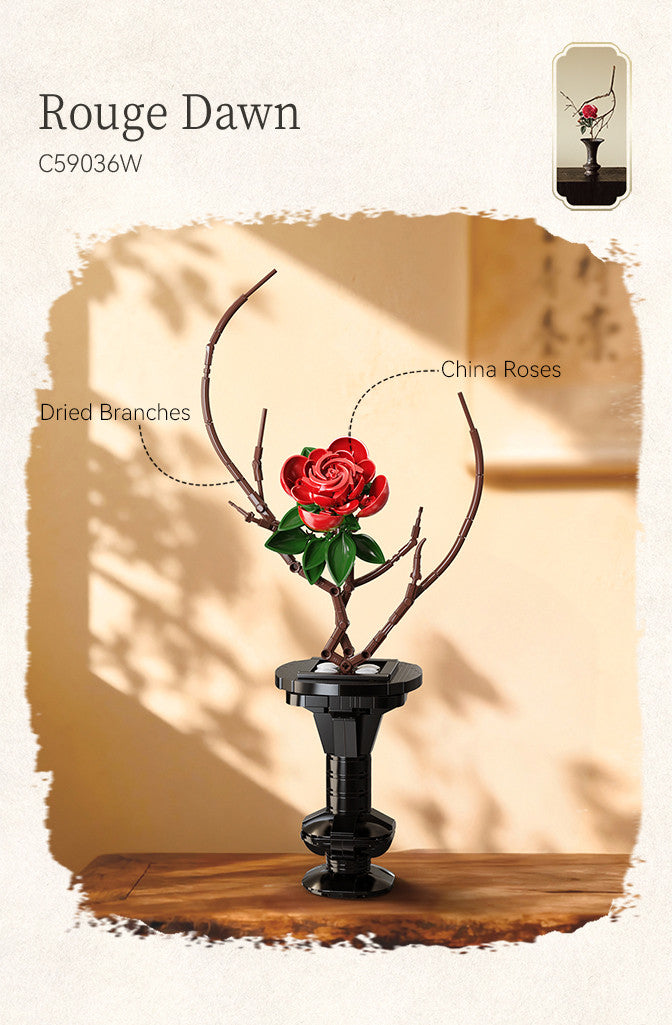 CaDA Oriental Floral Art: Rouge Dawn Brick Model 363pcs C59036W