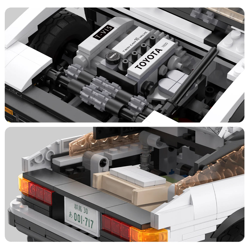 CaDA Initial D: Toyota Trueno AE86 1:12 Brick Model 1324pcs 61024W