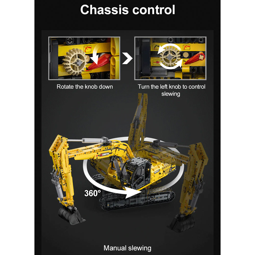 CaDA Functional Excavator Brick Model Construction Vehicle Age 8+ 1702pcs 61082W