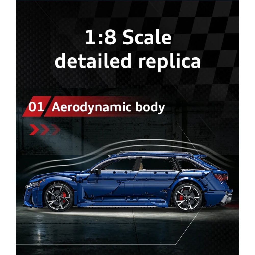 CaDA Audi RS6 Avant (2019) Master Series 1:8 Brick Model 4663pcs C61615W