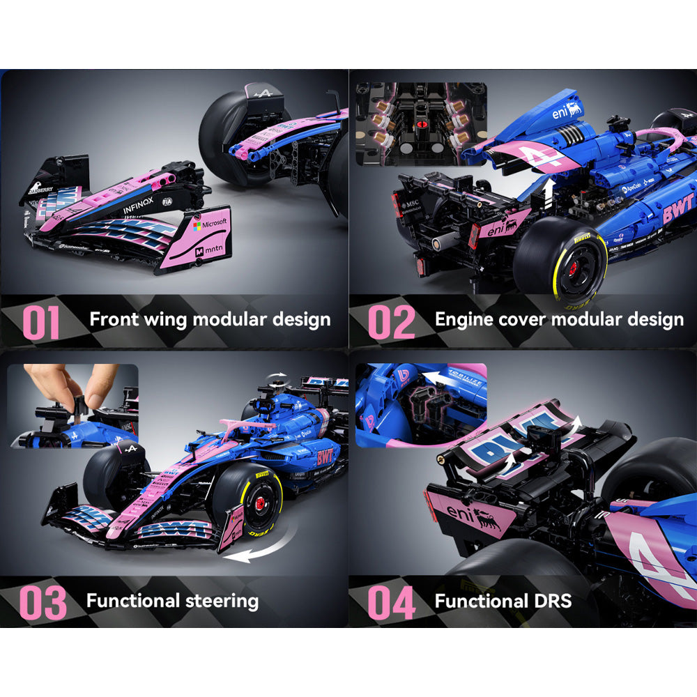 CaDA BWT Alpine F1 Team A525 Car 1:8 Brick Model 2173pcs C64012W