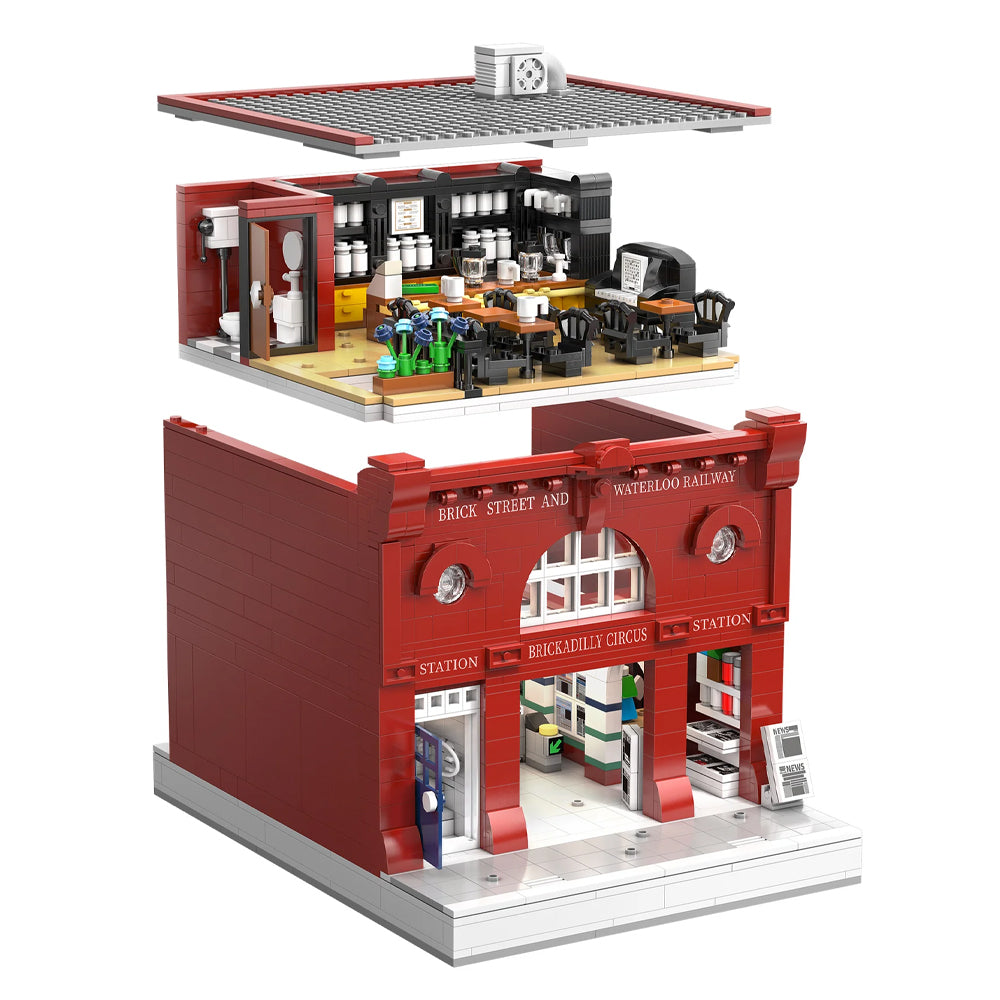 CaDA London Underground Subway Station Brick Model 1836pcs 66008W