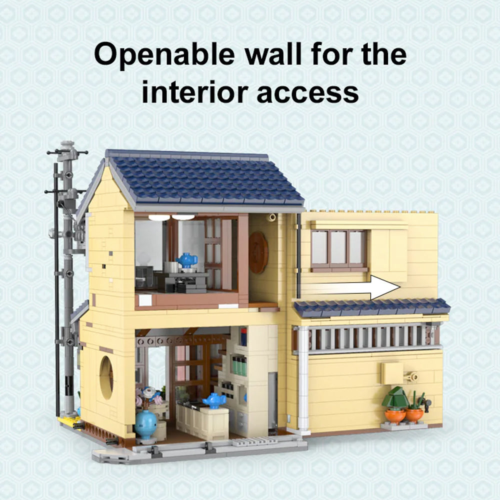 CaDA Japanese Kissaten Shop Tea House Brick Model Building 1200pcs 66010W