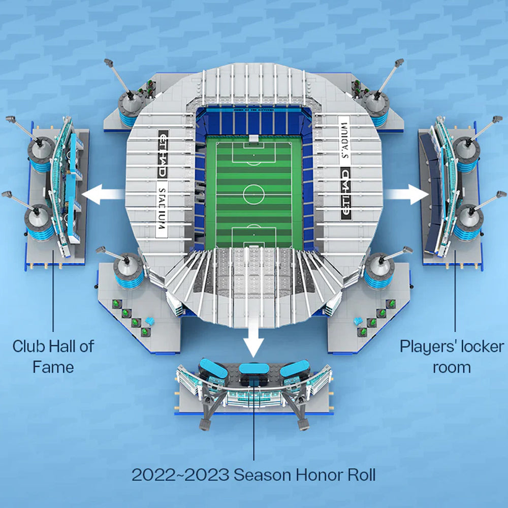 CaDA C66022W Man City Etihad Football Stadium Brick Model 4473pcs