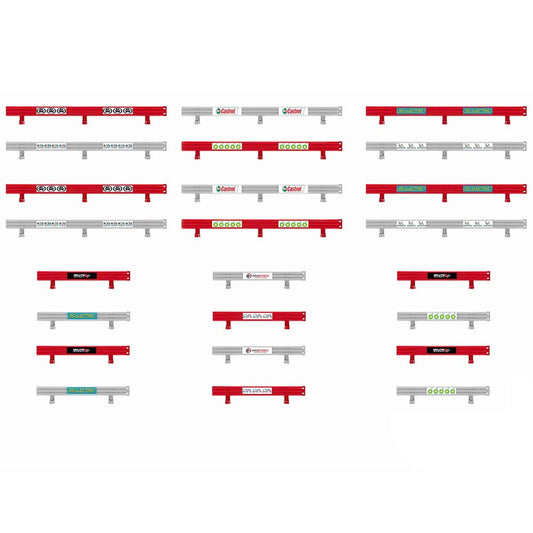 Scalextric Classic Armco Barriers Borders Red/White Long/Short w/Decal Stickers