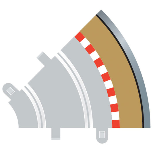 SCALEXTRIC C8240 4x Radius 1 Outer Borders & Barriers