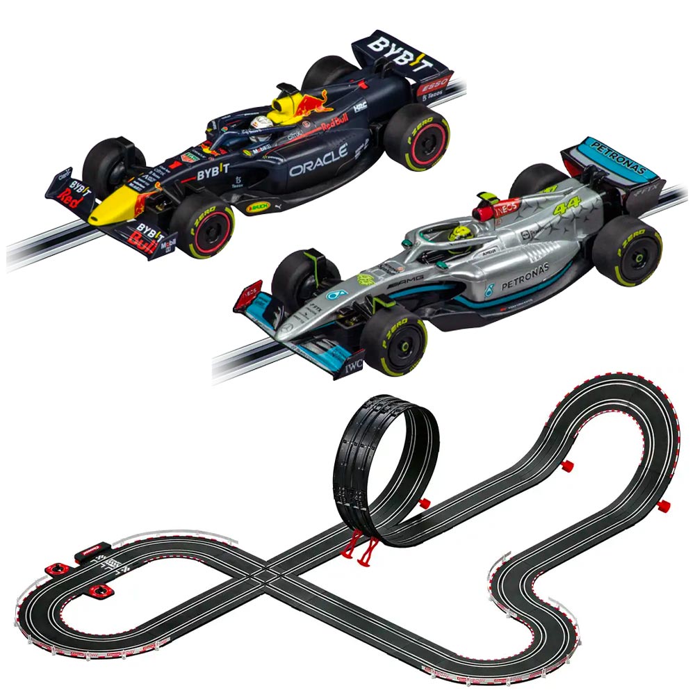 Carrera GO!!! Max Performance 2022 F1 Slot Car Set - Hamilton/Verstappen (6.3m)