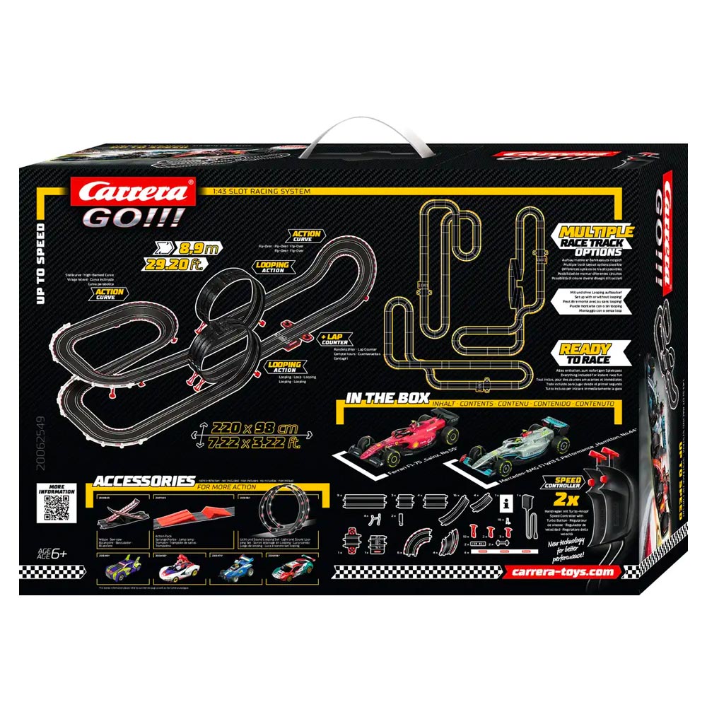 Carrera GO!!! Up to Speed 2022 F1 Slot Car Set - Hamilton/Sainz (8.9m)