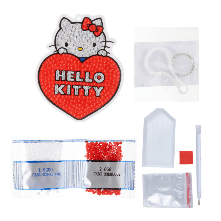 Hello Kitty: Hello Kitty Crystal Art Bag Charm Craft Kit Age 6+