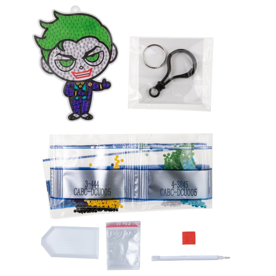 DC: Joker Crystal Art Bag Charm Craft Kit Age 6+