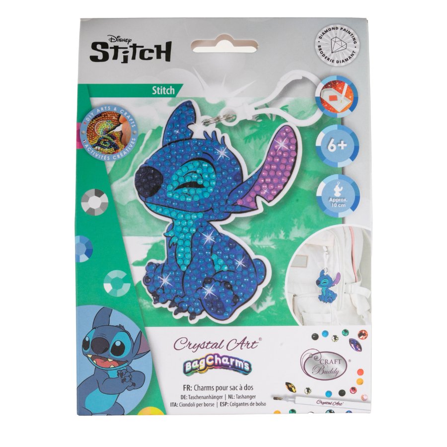 Disney: Stitch Crystal Art Bag Charm Craft Kit Age 6+