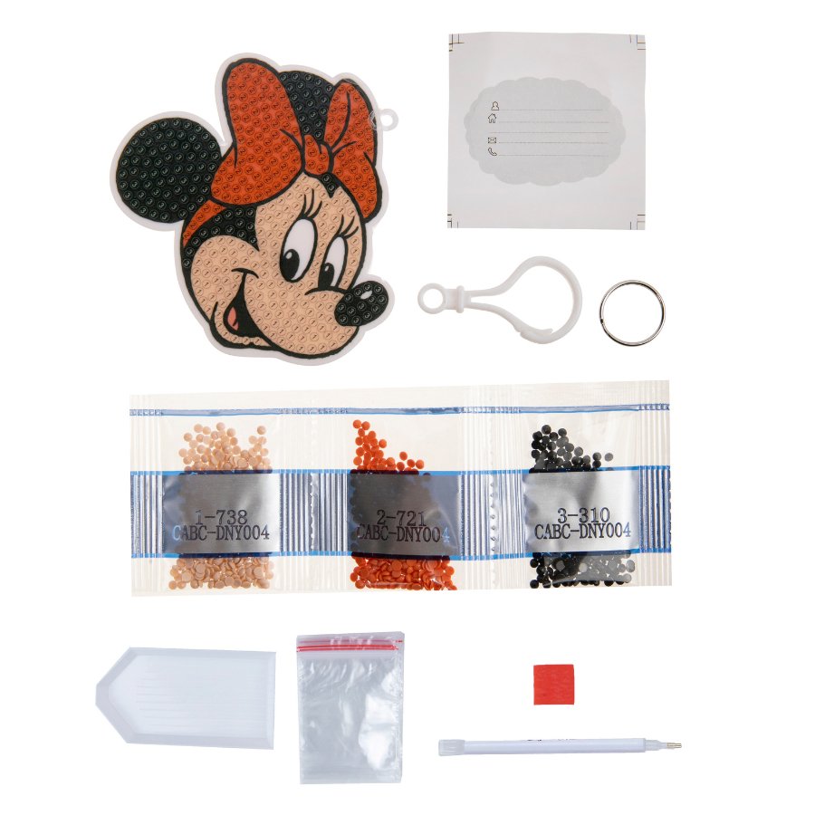 Disney: Minnie Mouse Crystal Art Bag Charm Craft Kit Age 6+