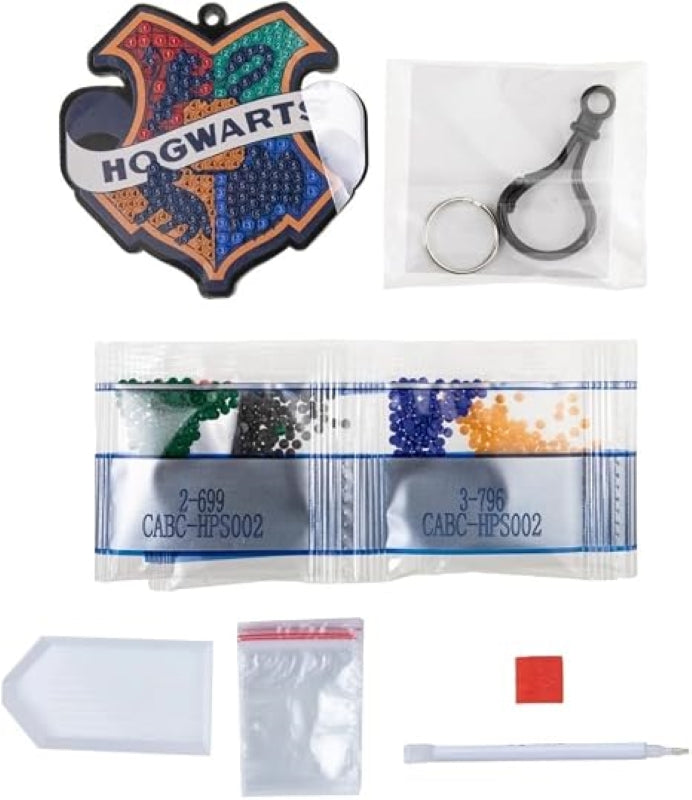 Harry Potter: Hogwarts Badge Crystal Art Bag Charm Craft Kit Age 6+