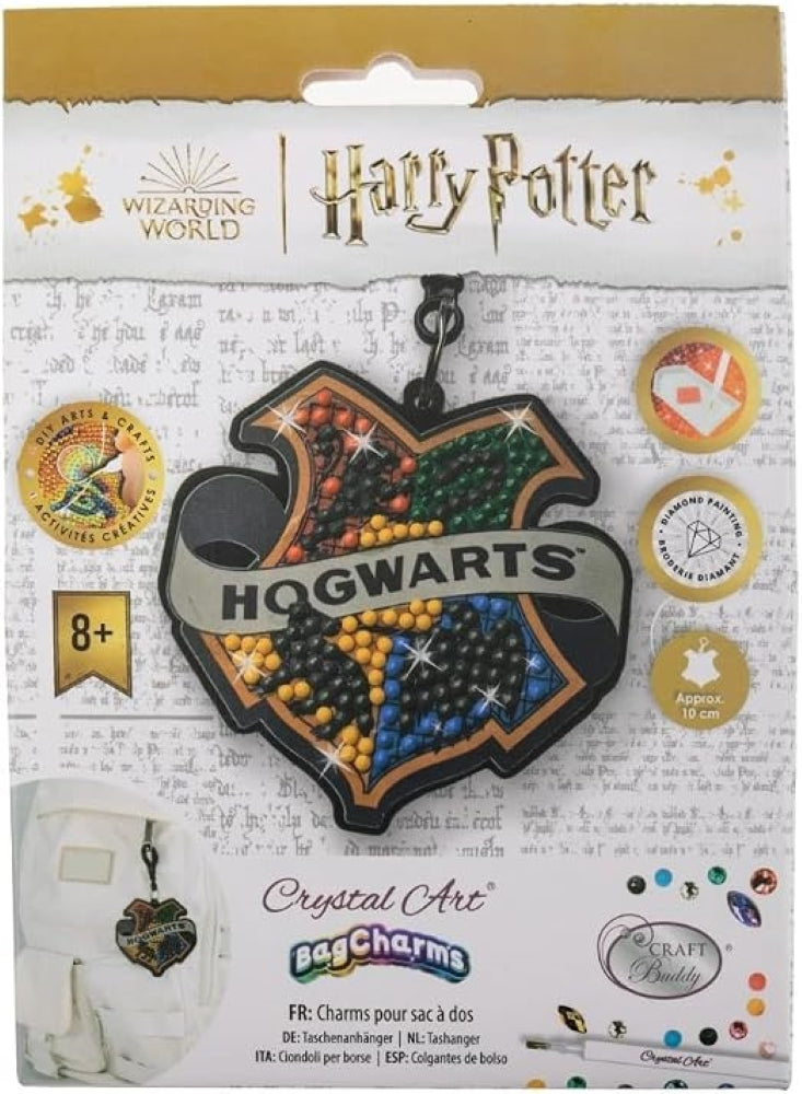 Harry Potter: Hogwarts Badge Crystal Art Bag Charm Craft Kit Age 6+